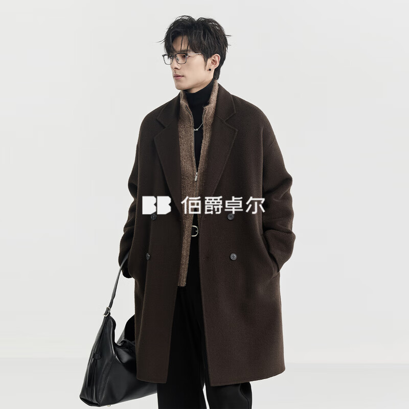 伯爵卓尔 纯羊毛混纺男士双面呢大衣男士中长款 199.9元 - 线报酷