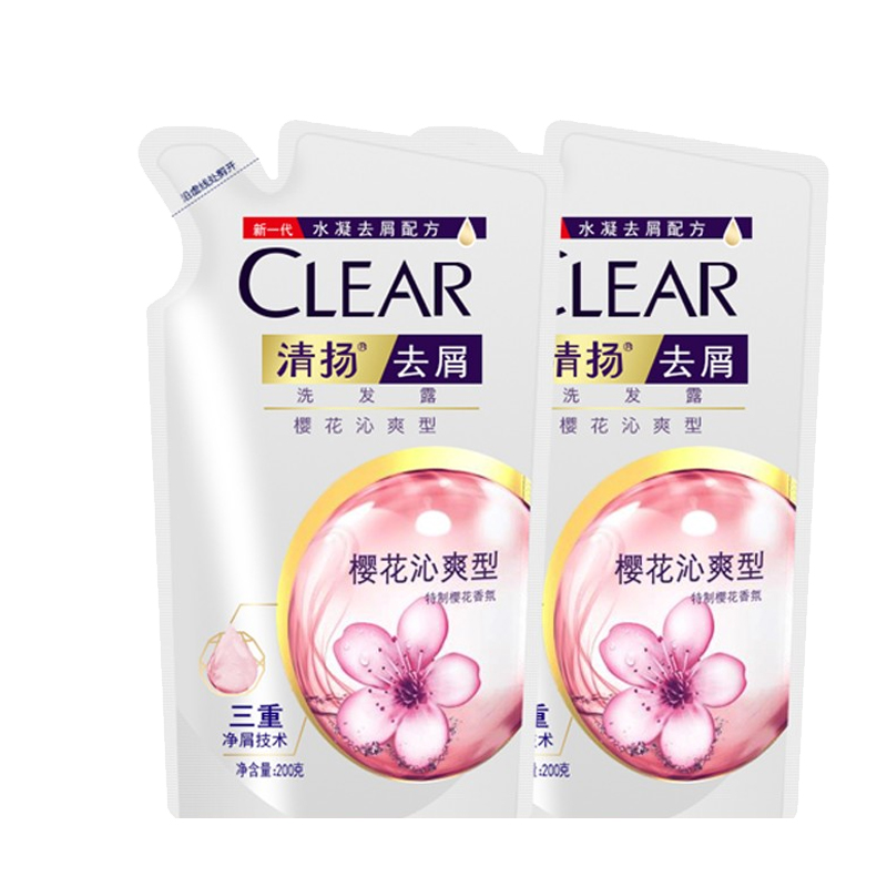 CLEAR 清扬 洗发露 净爽去屑樱花持久留香 200g*2袋 11.88元