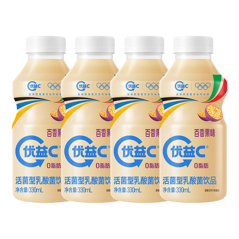 PLUS会员:蒙牛 优益C 百香果味 330ml*4瓶＊4件 40.64元包邮（合10.16元/件）