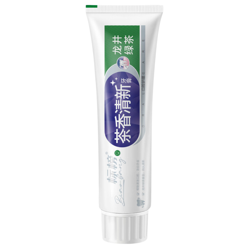 标榜 茶香龙井绿茶牙膏 薄荷味 110g 1元(需领券)