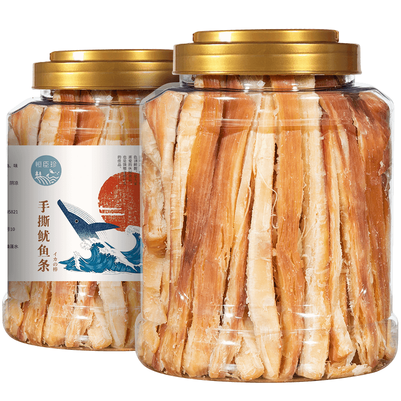恒臣珍 碳烤鱿鱼条 零食礼盒 即食海鲜 250g 21.8元