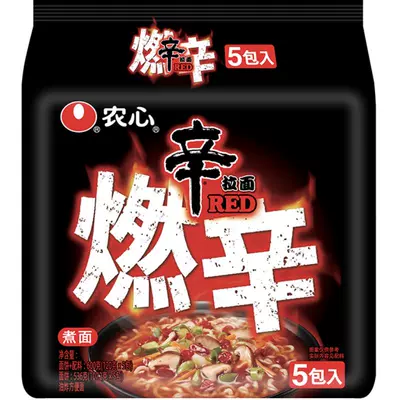 88会员:农心三倍辣 燃 辛拉面速食 5包 11.57元+淘金币1.43元