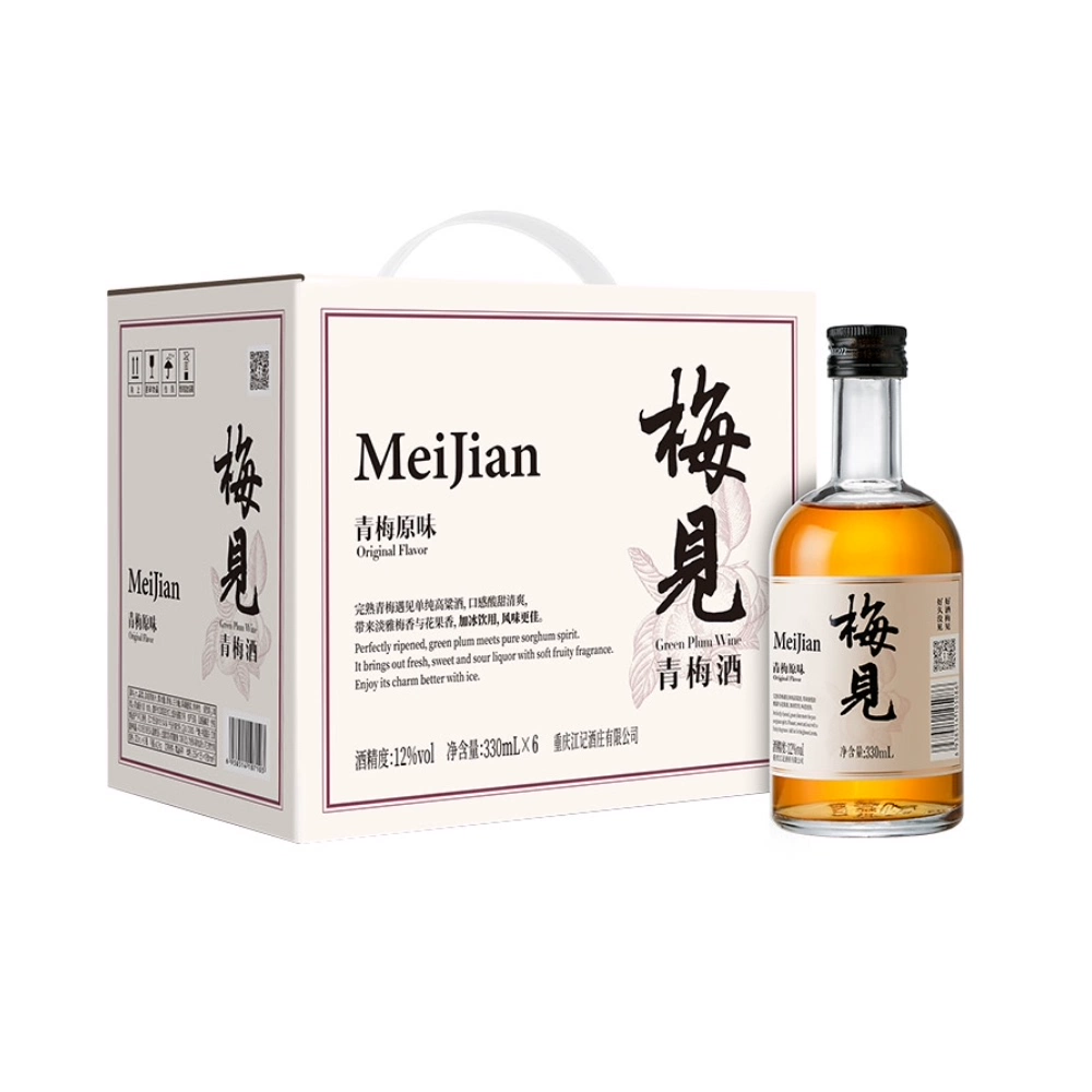 梅见 酸甜微醺12度梅子酒330ml*6瓶 券后203元