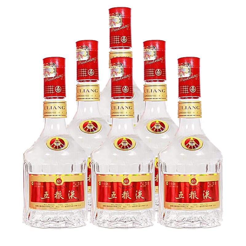 移动端、京东百亿补贴：五粮液 68度 浓香型白酒 500ml*6瓶 5106元（需用券）