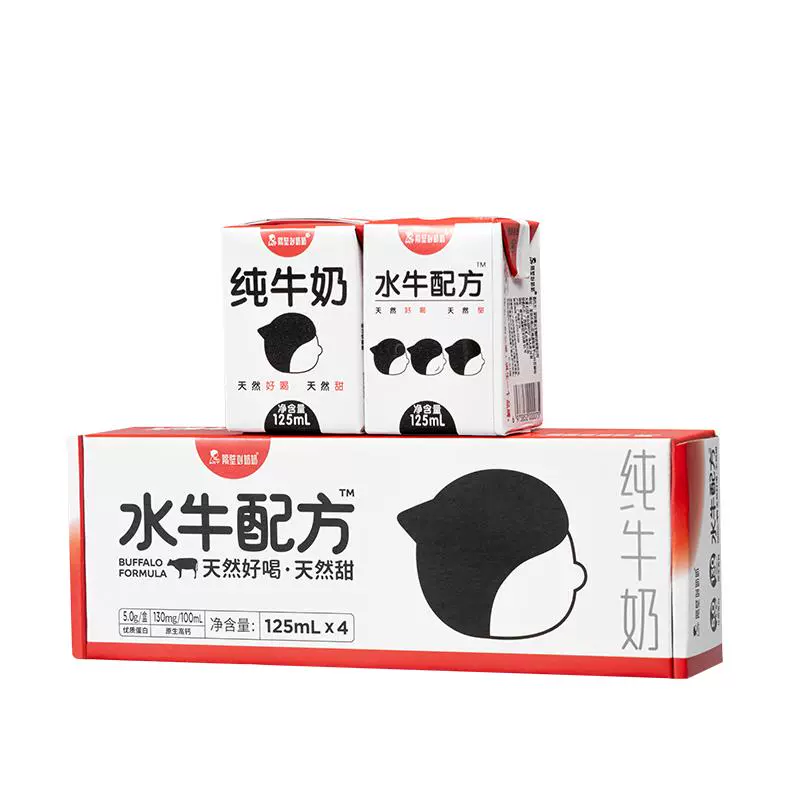 隔壁刘奶奶 水牛mini奶125ml*4 ￥12.9