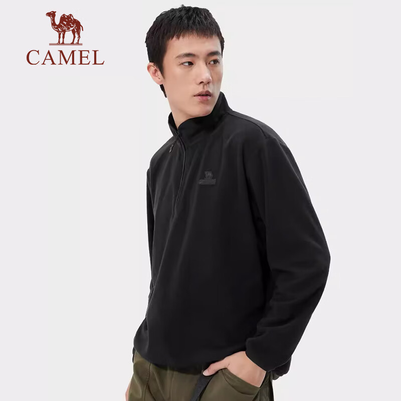 plus会员：骆驼（CAMEL）户外抓绒衣男女卫衣保暖上衣外套 97.35元