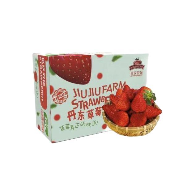 百亿补贴：玖玖农场 丹东草莓 单果25-30g 1kg 礼盒装 48.37元（多人团）