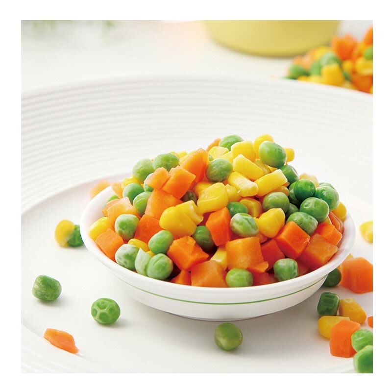 anwell安维美式冷冻混合蔬菜丁1000g欧式杂菜什锦菜方便菜生鲜半成品