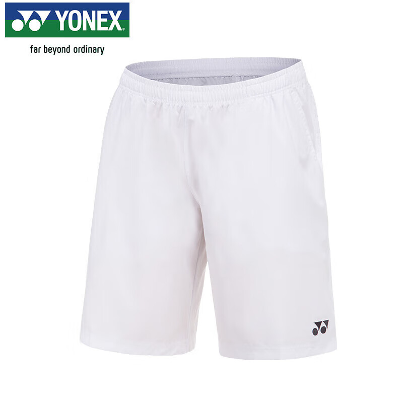 YONEX 尤尼克斯 羽毛球网球运动服男短裤yy速干15048CR-011白色M 133元