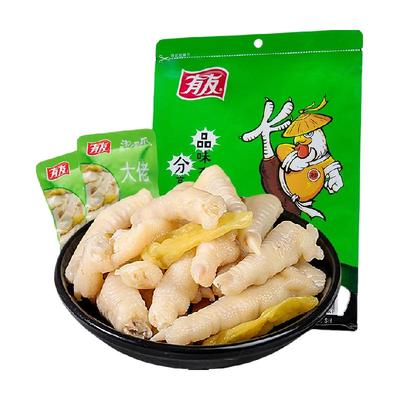 88vip：有友 山椒味泡椒鸡爪休闲食品428g 21.32元包邮