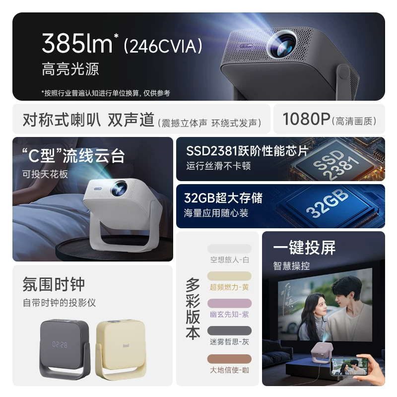 天猫魔屏 C3Air 1080P 智能投影仪 645.3元 - 86线报