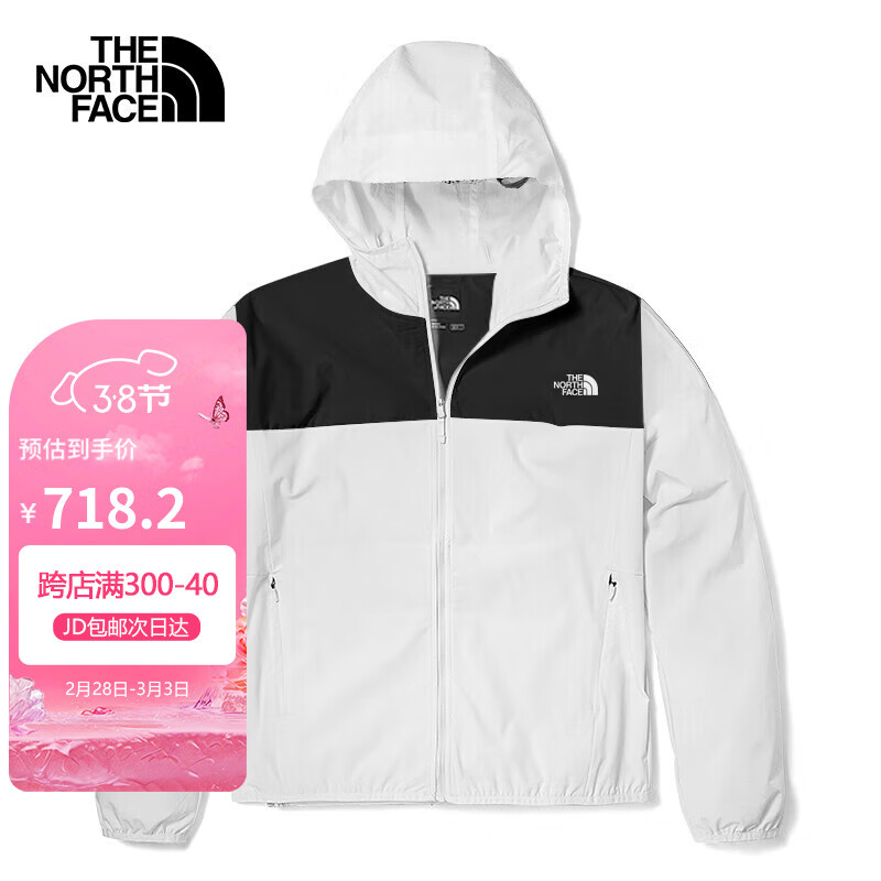 THE NORTH FACE 北面 皮肤衣女户外轻薄宽松休闲防风防泼水防晒衣8BAA LA9 M 376元