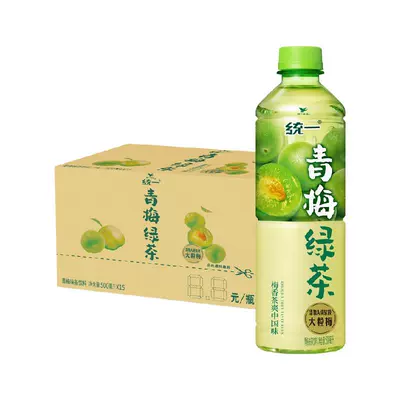 限地区、88VIP:统一 青梅绿茶大粒梅风味茶饮料 500ml*15 18.48元/件+淘金币抵扣4