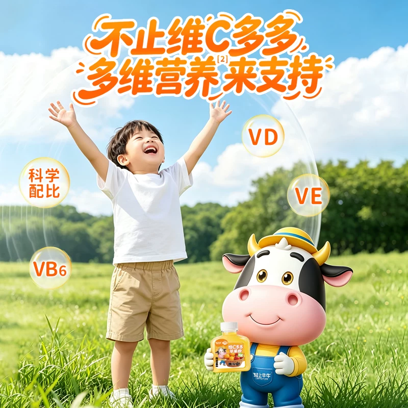 轻上牛牛 维C多多苹果橙儿童小瓶含多种维生素VC橙汁果汁饮料整箱 29.9元 - 线报酷