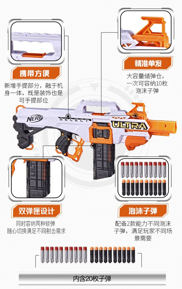 NERF 热火 极光系列 F0959 天择发射器