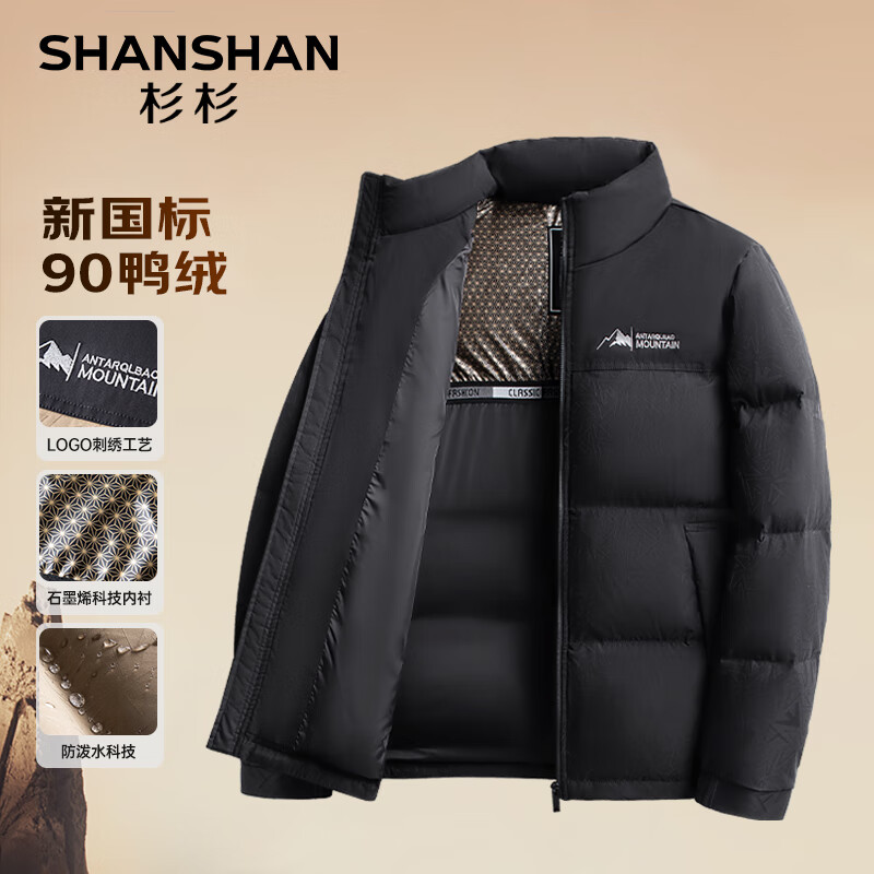 杉杉 SHANSHAN 男士石墨烯立领羽绒服SSR234105635TQ 228.85元（需用券）