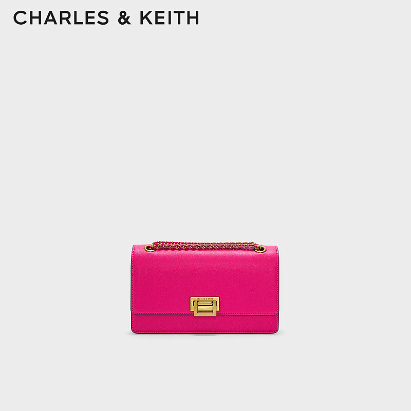 CHARLES & KEITH CHARLES&KEITH包包女包女士单肩斜挎包生日礼物CK2-20840317-8 Fuchsia紫