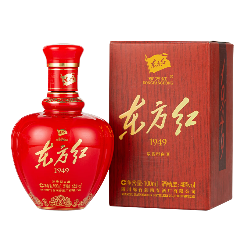 剑南春 东方红1949 46度 100ml 浓香型白酒 249元