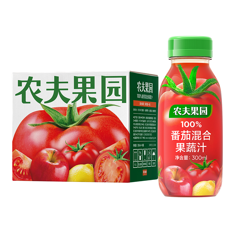 88VIP：NONGFU SPRING 农夫山泉 100%NFC果蔬汁 番茄300ml*6瓶 36.01元