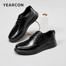 百亿补贴：YEARCON 意尔康 男鞋牛皮低帮皮鞋休闲舒适真皮系带商务正装耐磨