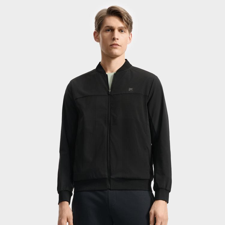 FILA 男款简约棒球领运动夹克 F11M533703FBK 619元
