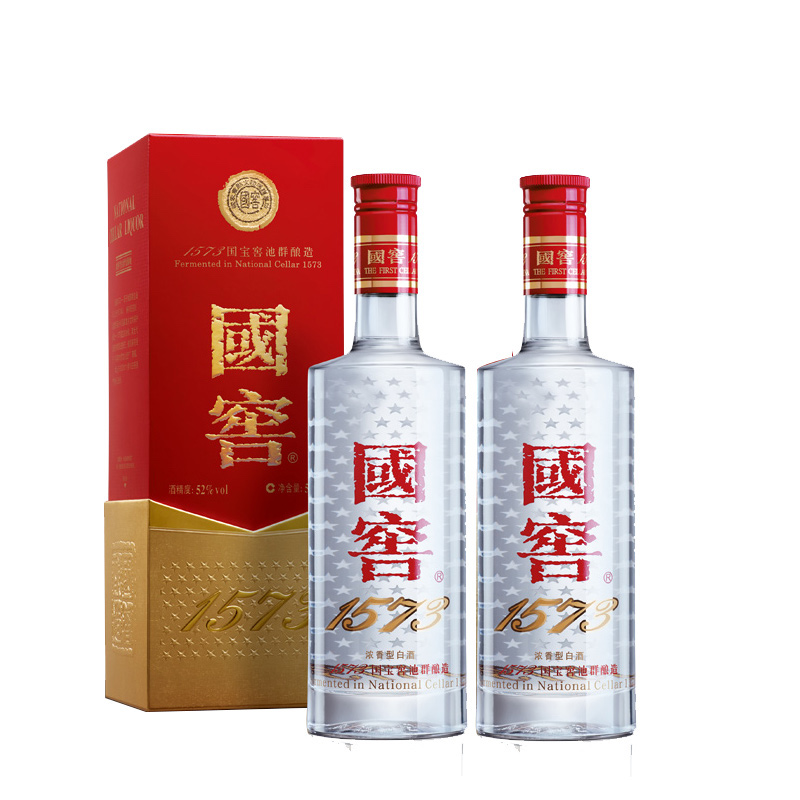 国窖1573 泸州老窖 国窖1573 浓香型 高度白酒 52度500ml*2 经典双瓶装 1900元（需