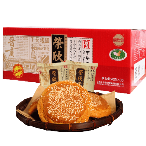 荣欣堂 太谷饼山西特产全国小吃怀旧古早零食传统糕点太古饼2100g 33.9元（