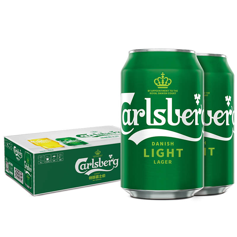 嘉士伯 Carlsberg 特醇拉格啤酒 330ml*24听整箱装 98.55元