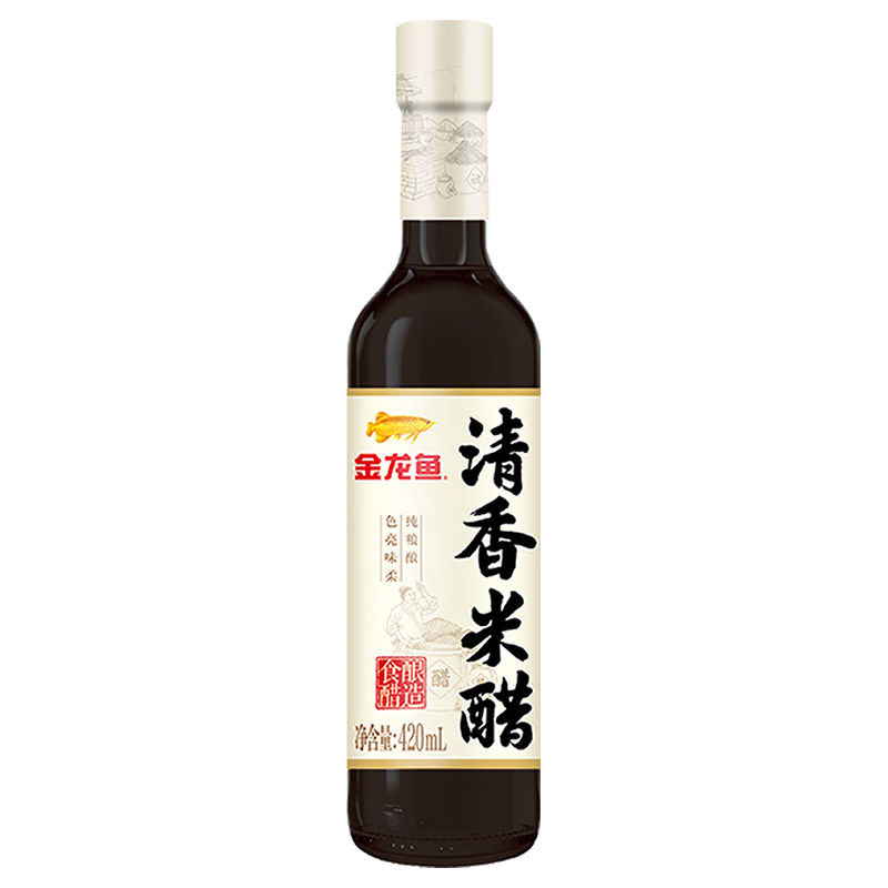 PLUS会员:金龙鱼 清香米醋 420ml＊6件 15.22元包邮（合2.54元/件）