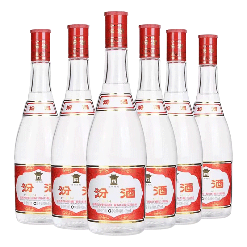 汾酒 红盖玻汾 42度 清香型白酒 475ml*6瓶 168.36元(需用券)
