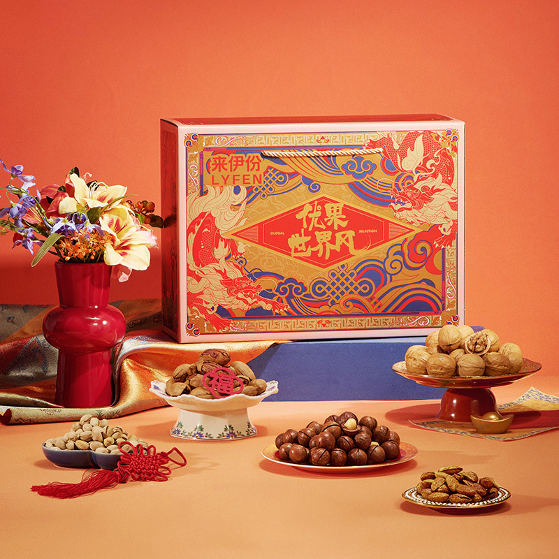 年货大集、今日必买：来伊份 坚果礼盒好事发生2007g 60.55元