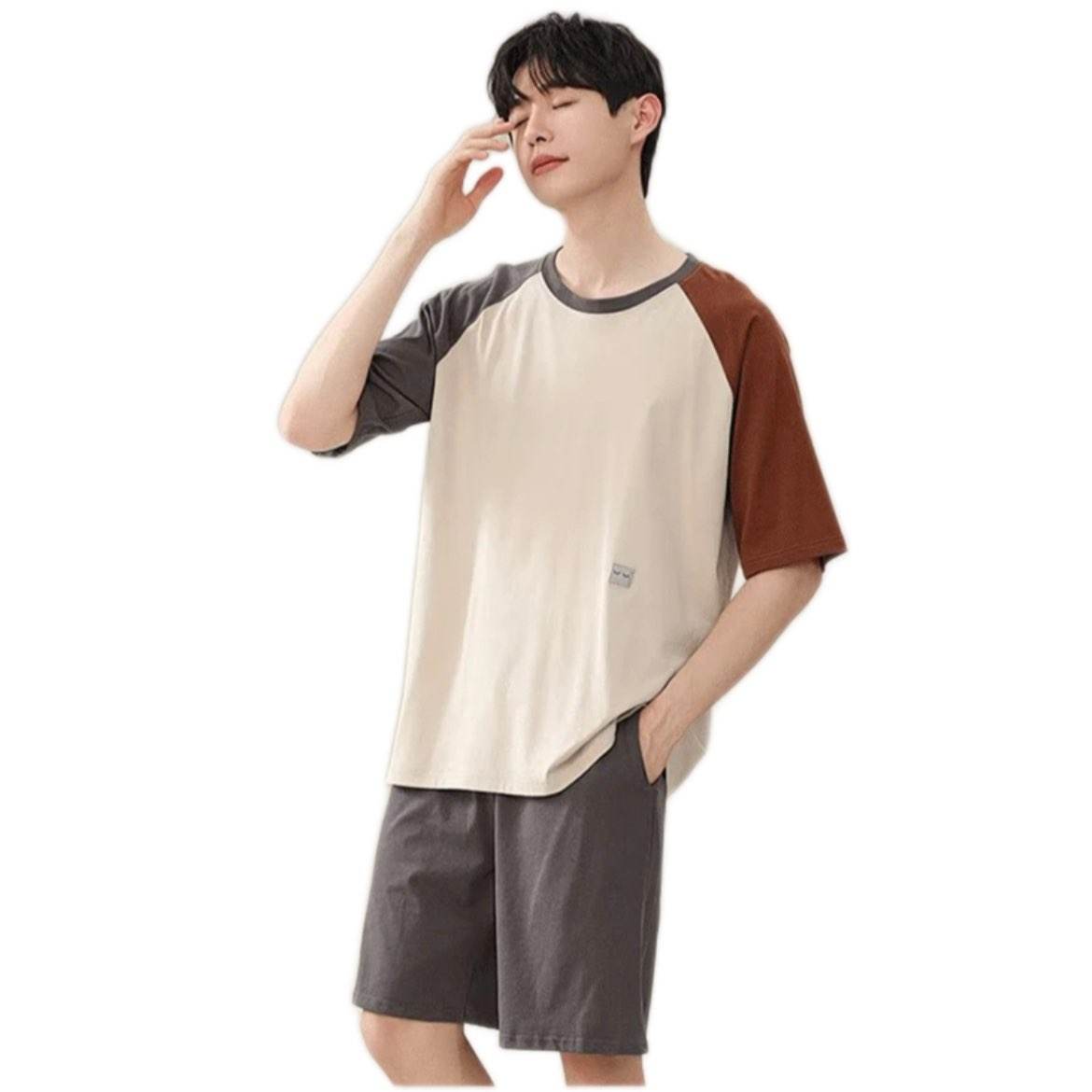 猫人 莫代尔睡衣 男士家居服套装 39.9元