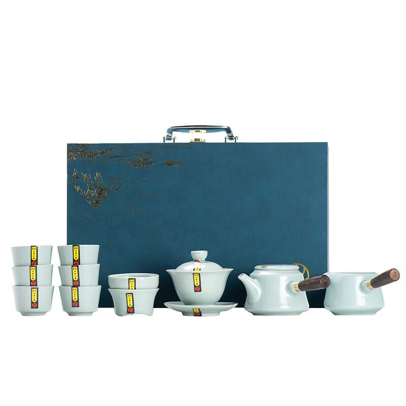 MISHENLER 每学 德化手作汝瓷茶具 11件套 礼盒装 158.8元（需用券）
