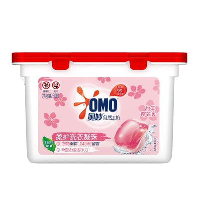 88VIP：OMO 奥妙 自然工坊 柔护洗衣凝珠 50颗*1盒 14.34元 （需用券）