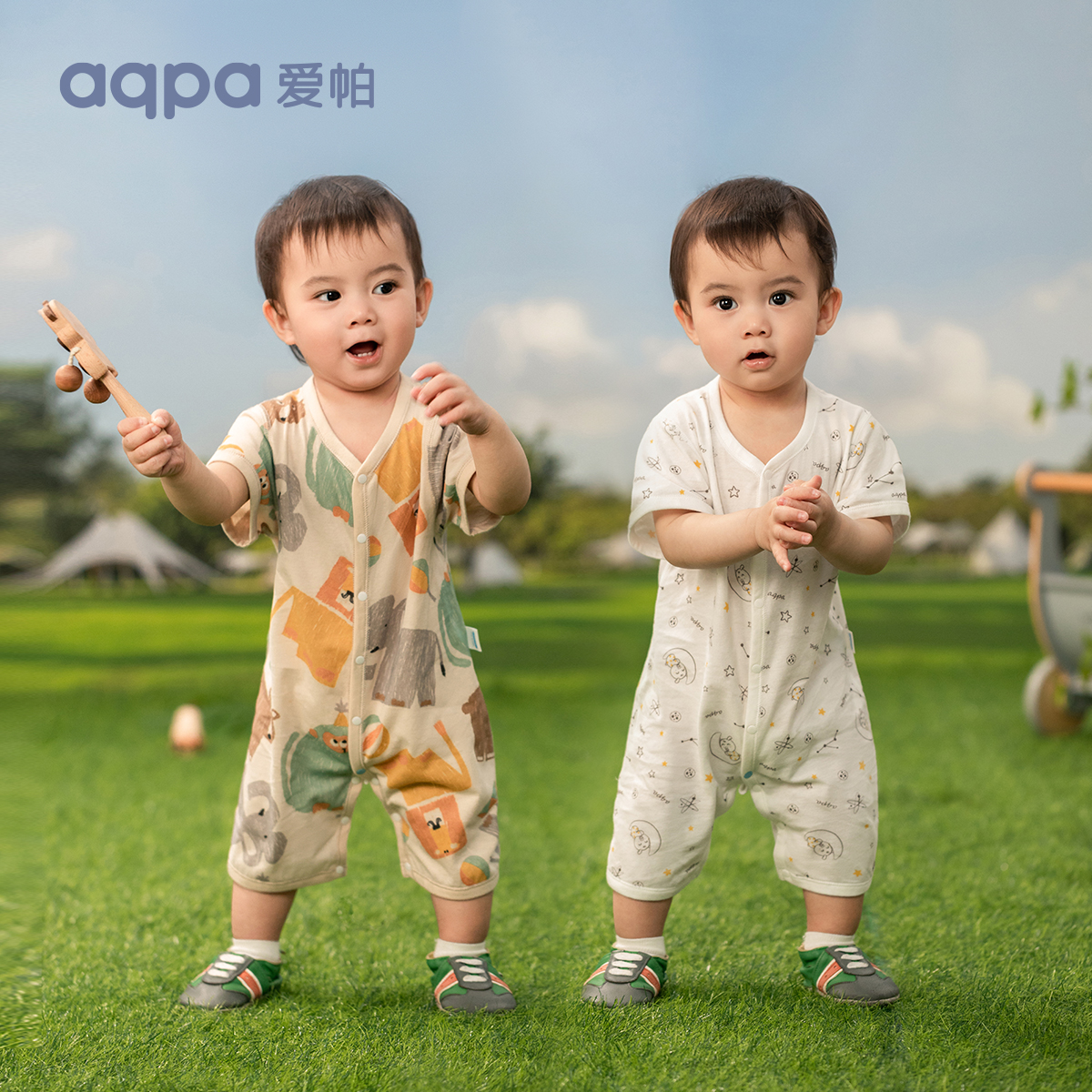 aqpa 婴儿短袖连体衣 49元（需用券）