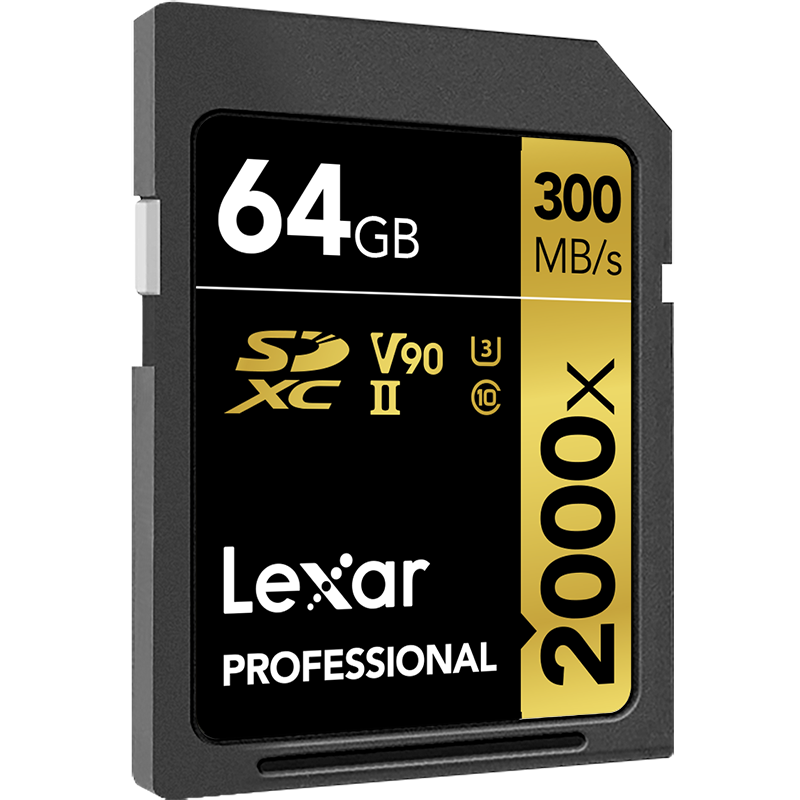 Lexar 雷克沙 SD卡64G 300M/S 2000X单反微单相机摄像机高速存储内存卡 805元（需