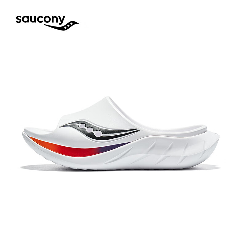 saucony 索康尼 摇篮2代运动拖鞋2024年春凉拖男女休闲户外拖鞋CRADLE 白黑2 37 34