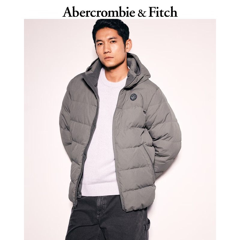 ABERCROMBIE & FITCH男装24冬季款美式百搭抗风羽绒服夹克外套KI132-4149 灰色 XS (170/84A) 298.05元(需领券)plus