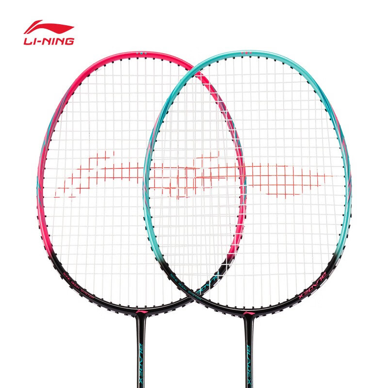 LI-NING 李宁 锋影BLADEX EX-LIGHT 羽毛球拍 全碳素双拍套装（拍+包+球+吸汗带） 3