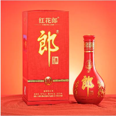 PLUS会员：郎酒 红花郎10 高度白酒 53度 500ml*6瓶 1642.39元（需领券）