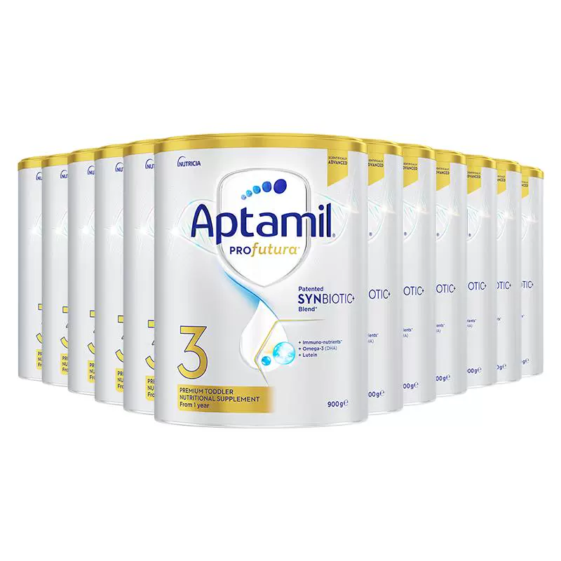 Aptamil 爱他美 澳洲白金2 40亿活性益生菌奶粉 3段 900g*12罐 ￥2395.31