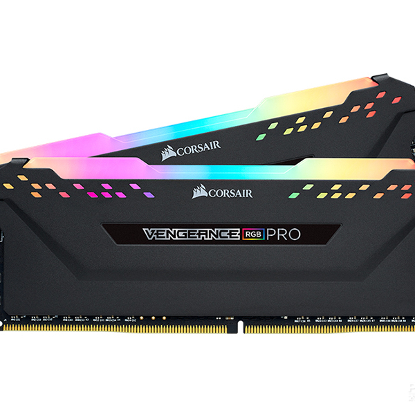 美商海盗船 复仇者RGB PRO系列 DDR4 3600MHz RGB 台式机内存 灯条 黑色 16GB 8GBx2 466