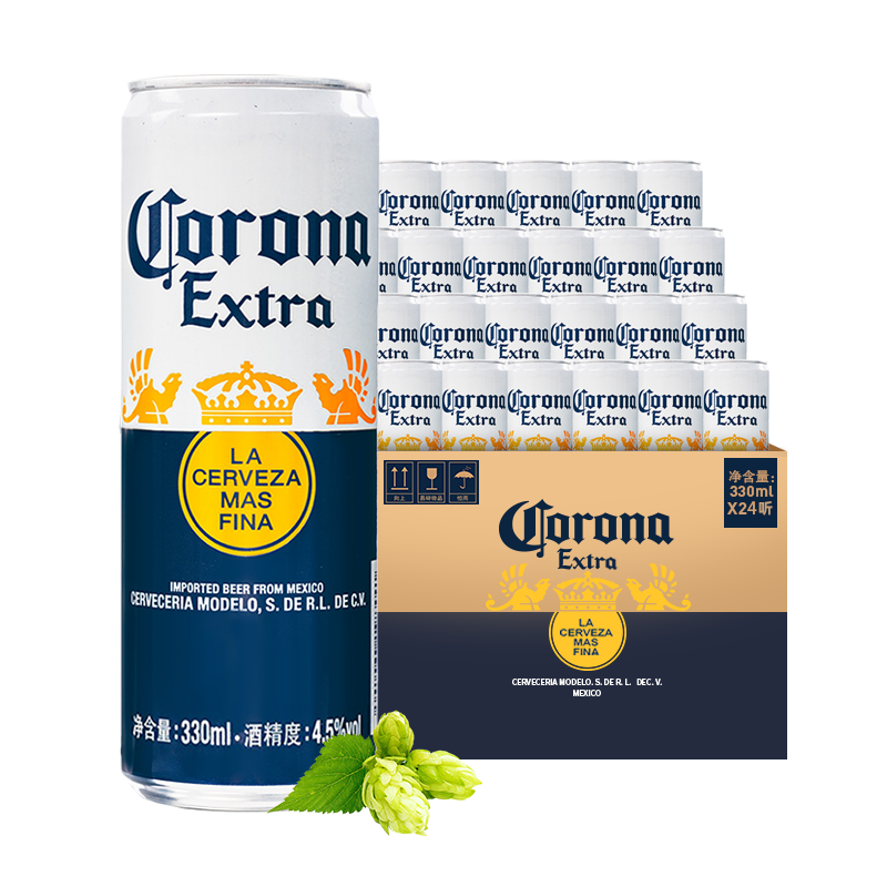 再降价、puls会员：科罗娜（CORONA）墨西哥风味啤酒 330ml*24听 94.75元（需首购