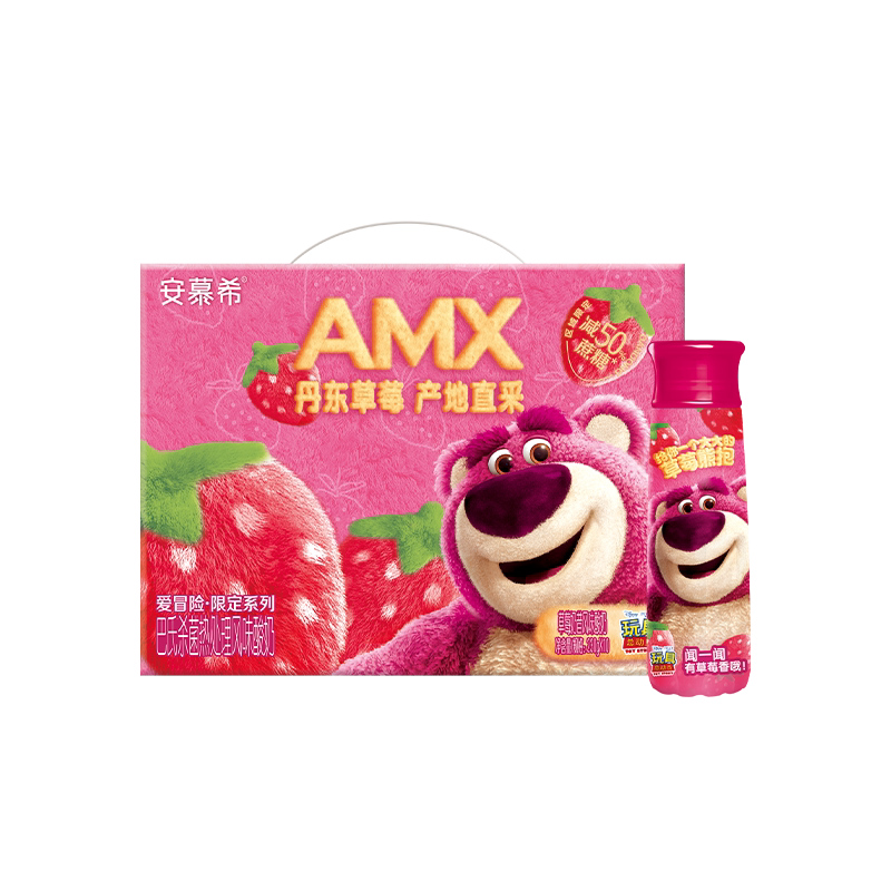 移动端：安慕希 yili 伊利 安慕希 伊利安慕希丹东草莓酸奶230g*10瓶/箱 迪士