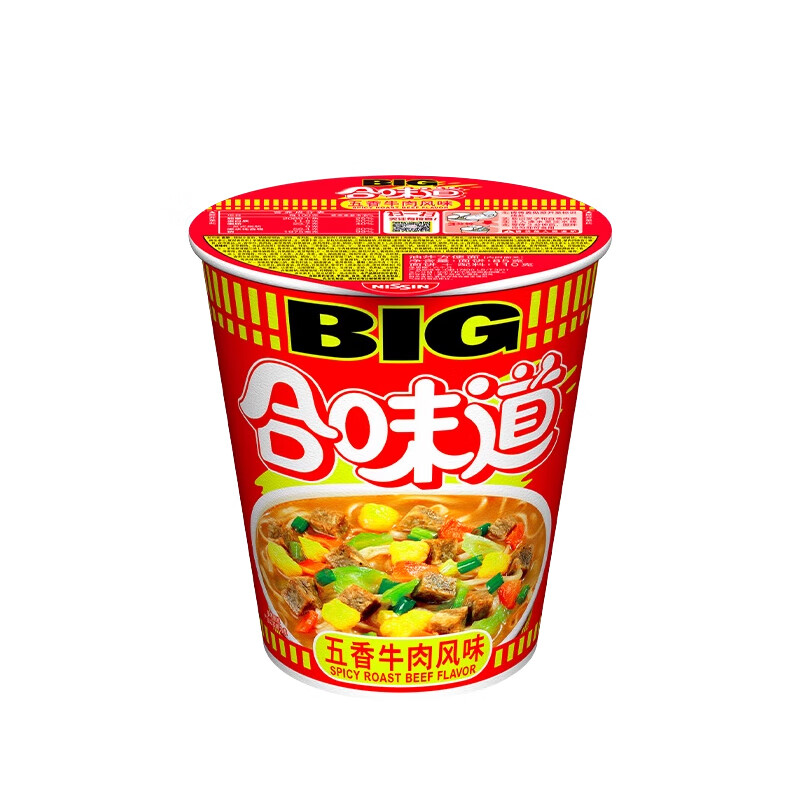 合味道 CUP NOODLES BIG杯面 大杯五香牛肉风味方便面 110g（任选12件） 3.98元（