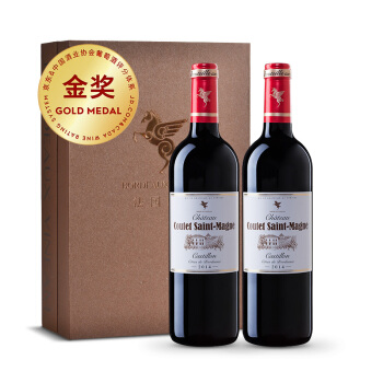 BORDEAUXVINEAM 翡马 法国原瓶进口红酒 翡马圣曼尼酒庄干红葡萄酒 双只礼盒装7