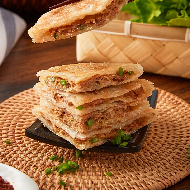 anjoy安井酥皮馅饼黑椒牛肉味600g共6个家庭装早餐面点空气炸锅食材