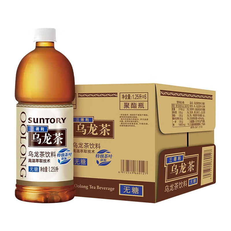 SUNTORY 三得利 无糖乌龙茶1.25L*1瓶 9.78元