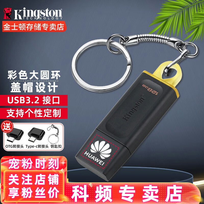 Kingston 金士顿 u盘 投标优盘 个性U盘 企业 闪存盘 USB3.2 多彩 时尚 DTX 128G U盘 