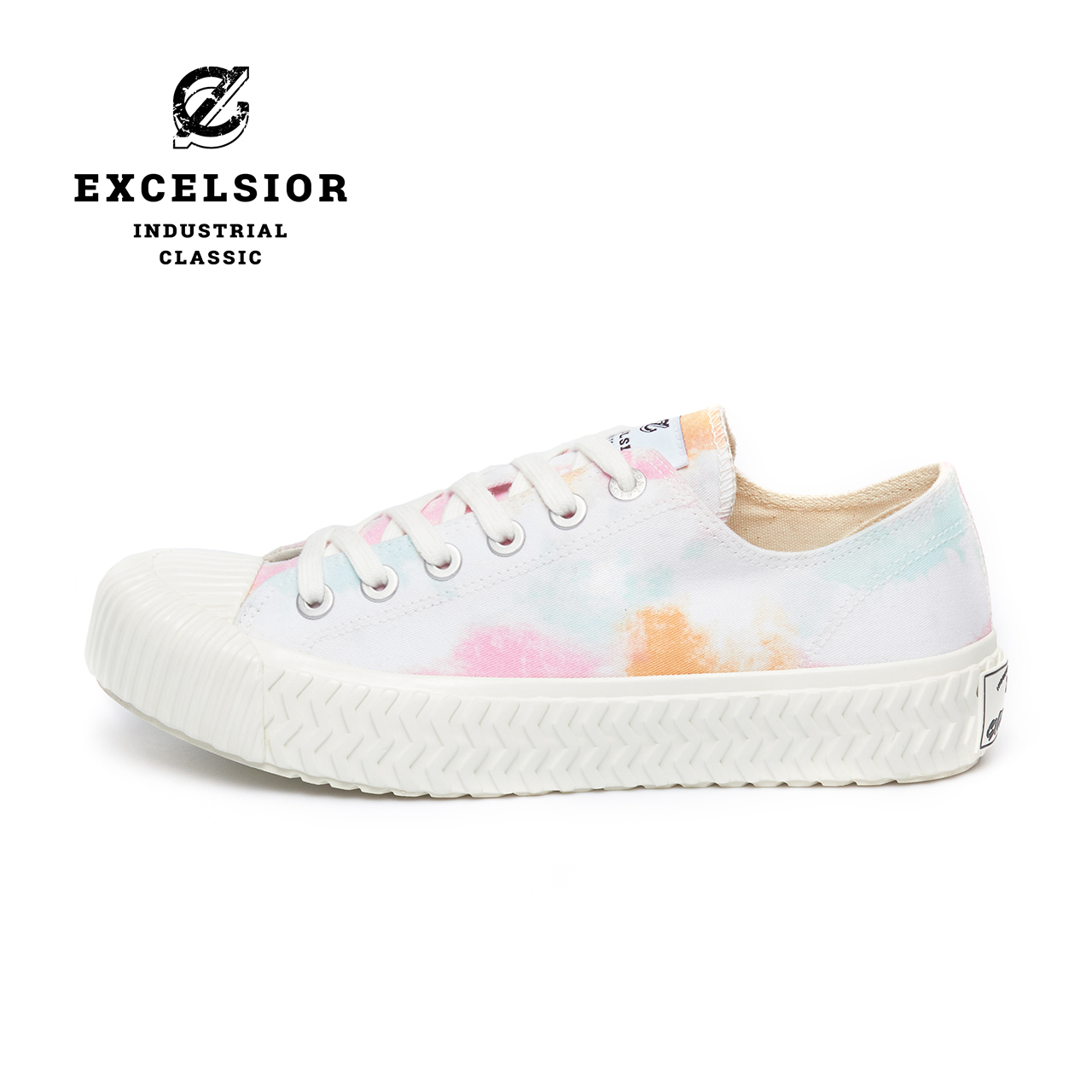 EXCELSIOR 饼干鞋官方 印花百搭女士厚底休闲帆布鞋 BOLT TIE DYE 299元（需用券）